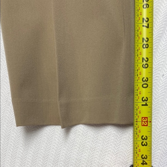 Ann Taylor Pants Trousers Flare Flat Front Midrise Beige Tan Size 10 - Picture 6 of 8